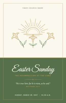 The Easter Bulletin template