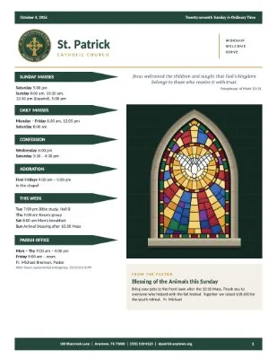 The Parish Bulletin template