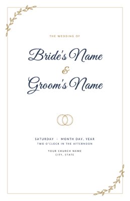 A wedding program template