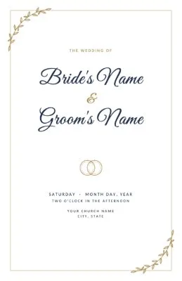 The Wedding Program template