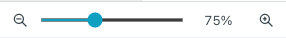 The zoom controls in the status bar